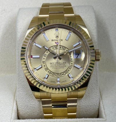 Rolex Sky-dweller Yellow Gold Stick Index 326938