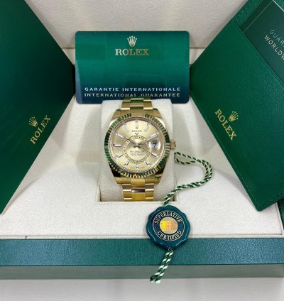 Rolex Sky-dweller Yellow Gold Stick Index 326938