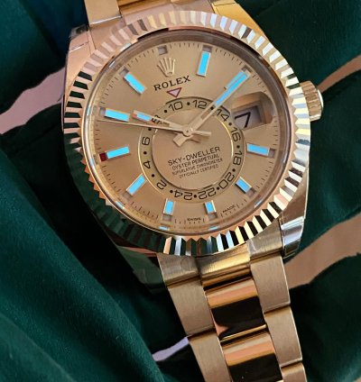 Rolex Sky-dweller Yellow Gold Stick Index 326938