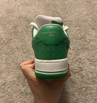 Louis Vuitton Off White Air Force 1 Low White Green Size 7 5