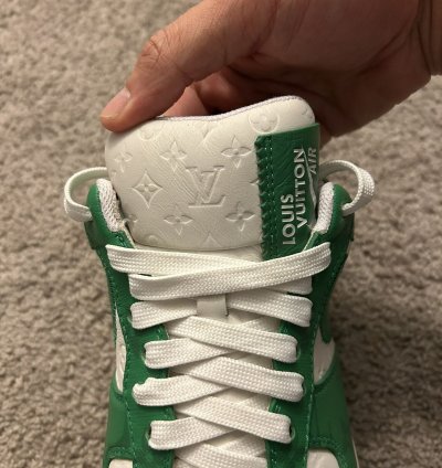 Louis Vuitton Off White Air Force 1 Low White Green Size 7 5