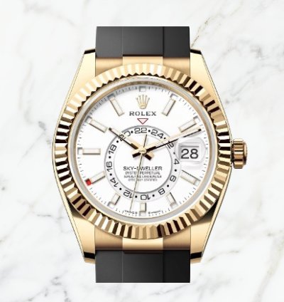Rolex Sky-dweller Yellow Gold White Dial 336238 new Unworn