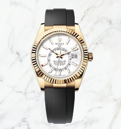 Rolex Sky-dweller Yellow Gold White Dial 336238 new Unworn