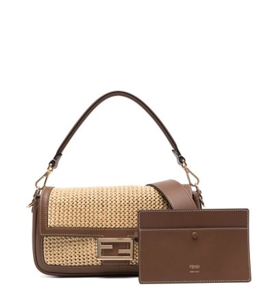 Fendi Baguette Macramé Detail Shoulder Bag