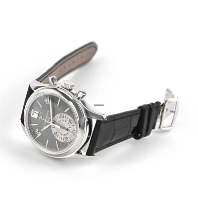Patek Philippe Annual Calendar Chronograph Platinum Annual Calendar Chronograph Day Night Power Gray 40 5mm Box Papers 5960p-001