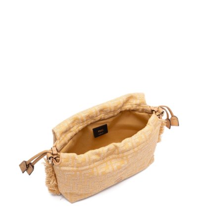 Fendi Zucca Mamma Fringed Canvas Shoulder Bag
