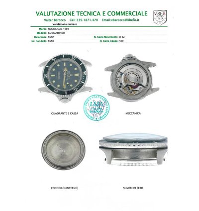 Rolex Submariner no Date Vintage Submariner No Date Ref 5512 4 Lines Dial From The Year 1965
