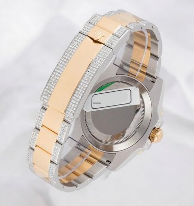 Rolex Submariner Date 116613ln Steel And 18ct Yellow Gold Diamond Set - Custom Bezel - Iced Out