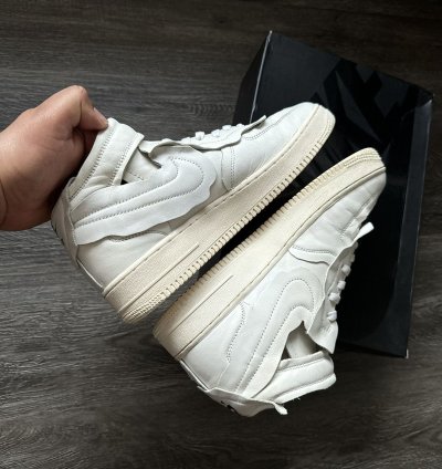 Nike Af1 Air Force 1 Mid Comme Des Garcons Cdg White Sz 9 5
