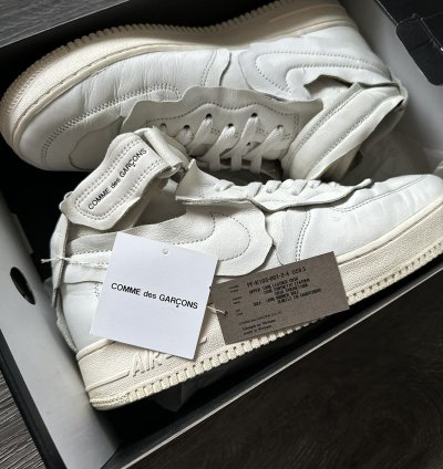 Nike Af1 Air Force 1 Mid Comme Des Garcons Cdg White Sz 9 5