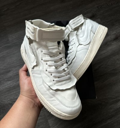 Nike Af1 Air Force 1 Mid Comme Des Garcons Cdg White Sz 9 5