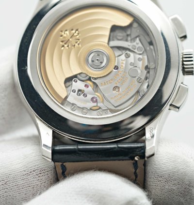 Patek Philippe Annual Calendar Chronograph Serviced 5905p Blue Dial Platinum