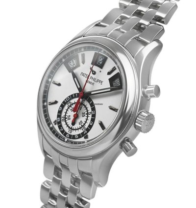 Patek Philippe Annual Calendar Chronograph Steel Annual Calendar Chronograph Power Day Night Silver 40 5mm Box Papers 5960 1a-001