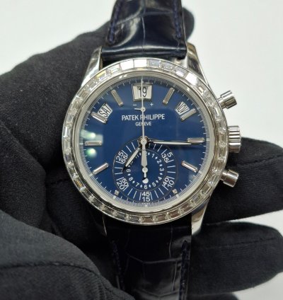 Patek Philippe Annual Calendar Chronograph Unpolish Factory Diamond Settings