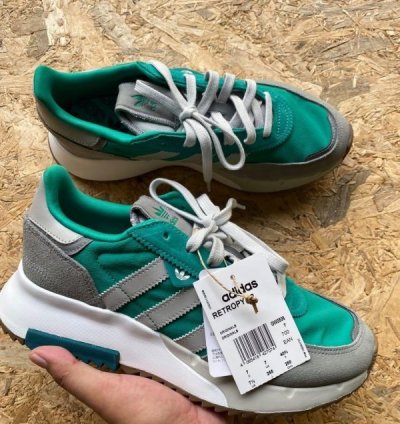 Adidas Retropy Suede Green Grey Sneakers