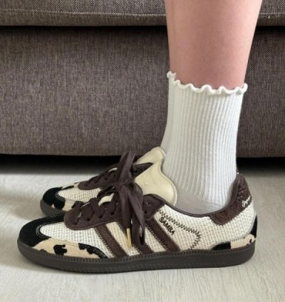 Adidas Samba Notitle Cow Print Brown Sneakers