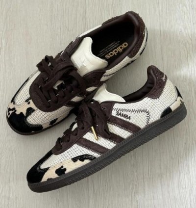 Adidas Samba Notitle Cow Print Brown Sneakers