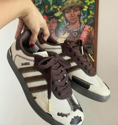 Adidas Samba Notitle Cow Print Brown Sneakers