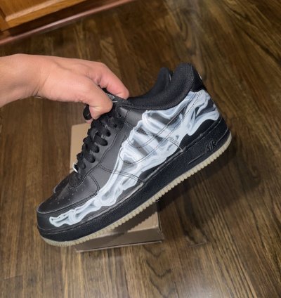 Nike Air Force 1 Low Black Skeleton Halloween 2019