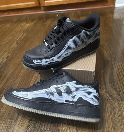 Nike Air Force 1 Low Black Skeleton Halloween 2019