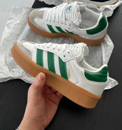 Adidas Samba X Xlg White Green Core Sneakers