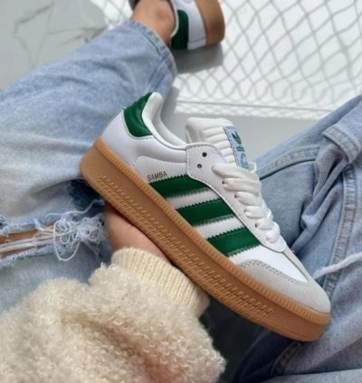 Adidas Samba X Xlg White Green Core Sneakers