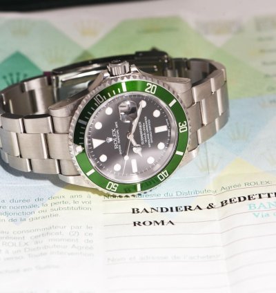Rolex Submariner Date 16610lv Fat 4 Nos Full Stickers
