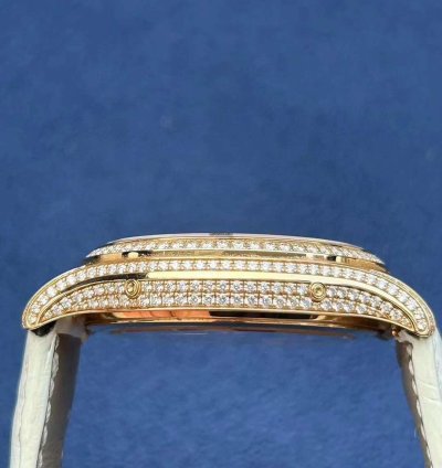 Patek Philippe Annual Calendar Moon Phase Rose Gold Diamond Watch 38mm