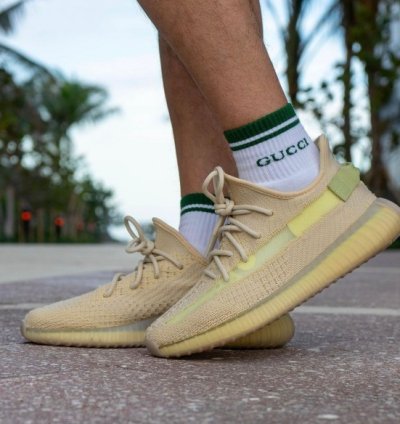 Adidas Yeezy 350 V2 Flax Sneakers Semi Ua