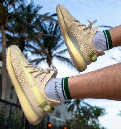 Adidas Yeezy 350 V2 Flax Sneakers Semi Ua
