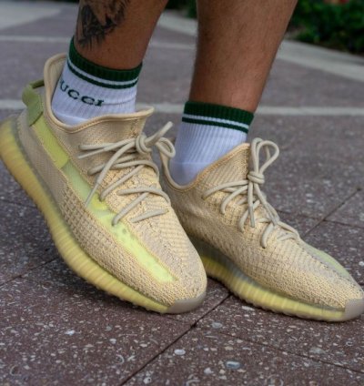 Adidas Yeezy 350 V2 Flax Sneakers Semi Ua