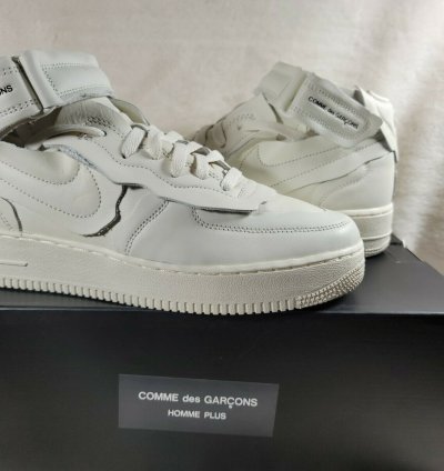 Nike Air Force 1 Mid Comme Des Garcons Cdg White Size 9 5