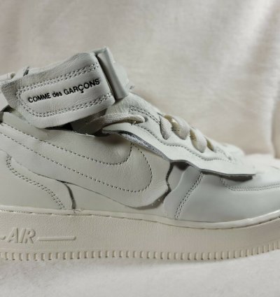 Nike Air Force 1 Mid Comme Des Garcons Cdg White Size 9 5