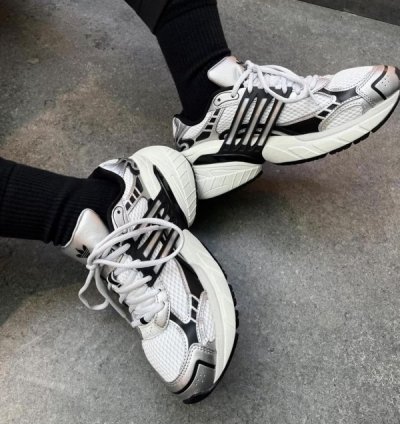 Adidia S Adistar Xlg White Black Silver Sneakers
