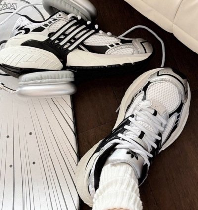Adidia S Adistar Xlg White Black Silver Sneakers