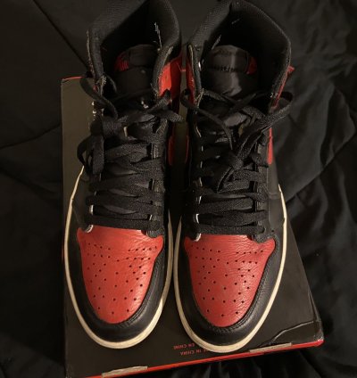 Nike Air Jordan 1 Retro Og High Banned Bred 2016 Size 10 5