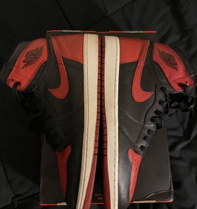 Nike Air Jordan 1 Retro Og High Banned Bred 2016 Size 10 5