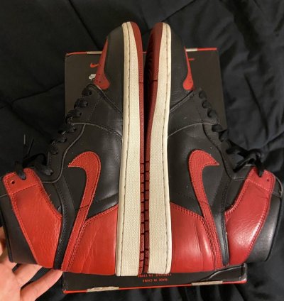 Nike Air Jordan 1 Retro Og High Banned Bred 2016 Size 10 5
