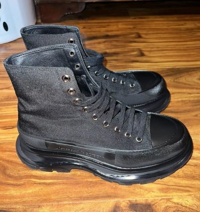 Alexander Mcqueen Tread Slick High Black Boots