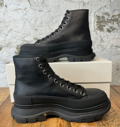 Alexander Mcqueen Tread Slick High Black Boots