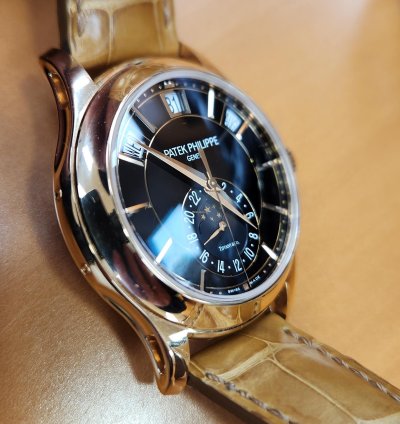 Patek Philippe Annual Calendar Rose Gold Annual Calendar Black Dial Tiffany Stamp Rare