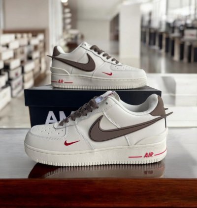 Ambush X Nik E Air Force Milk Coffee Sneakers