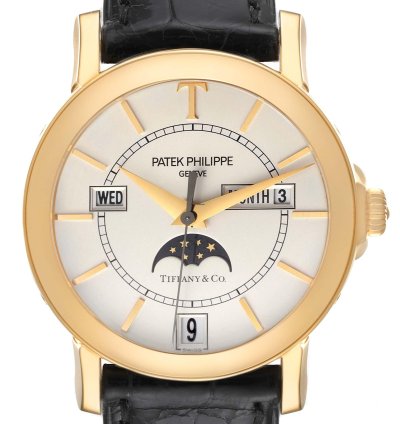 Patek Philippe Annual Calendar Tiffany Annual Calendar Yellow Gold Mens Watch 5150 5150j Box Papers
