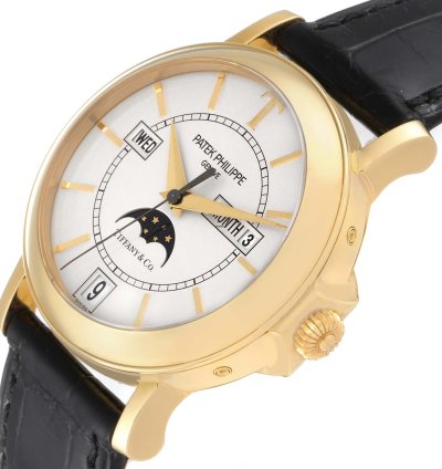 Patek Philippe Annual Calendar Tiffany Annual Calendar Yellow Gold Mens Watch 5150 5150j Box Papers