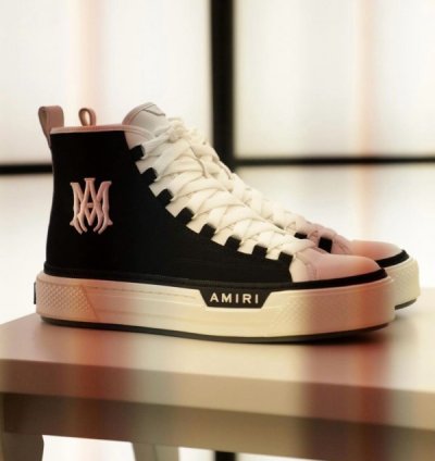 Amiri Ma Court High Top Black White Sneakers