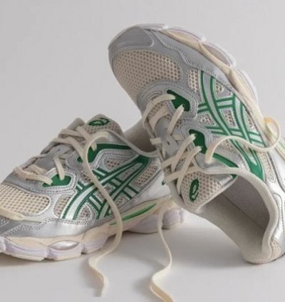 Asic S Curation Gel Nyc White Green Running Shoes
