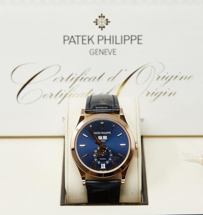 Patek Philippe Annual Calendar Tiffany Co Annual Calendar Rose Gold Blue Dial Full Set Tiffany Stamped Dial Papers