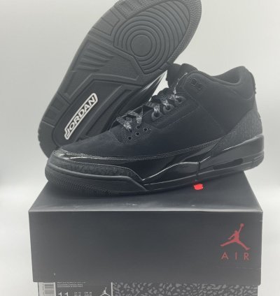 Nike Air Jordan 3 Retro Black Cat Ct8532-001 Men Size 11