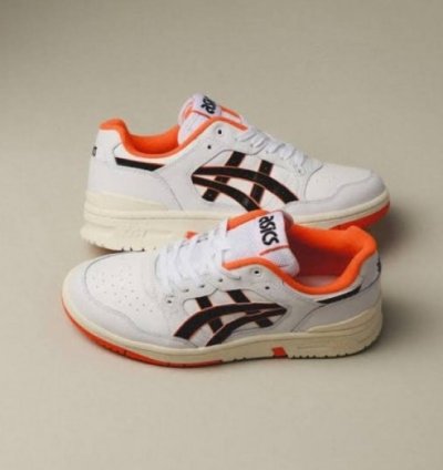 Asic S Ex89 White Orange Sneakers