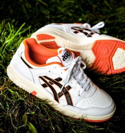 Asic S Ex89 White Orange Sneakers